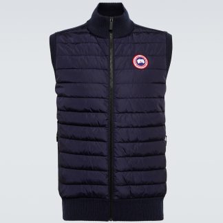 Hoogwaardige ontwerper Canada Goose Crofton nylon vest in blauw