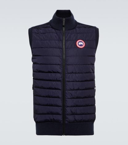 Hoogwaardige ontwerper Canada Goose Crofton nylon vest in blauw