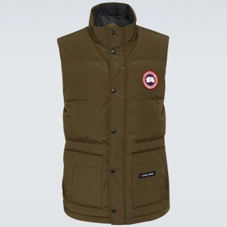 Hoogwaardige ontwerper Canada Goose Freestyle Crew gewatteerd vest in groen