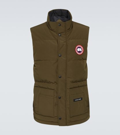 Hoogwaardige ontwerper Canada Goose Freestyle Crew gewatteerd vest in groen