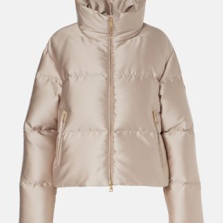 Hoogwaardige ontwerper Moncler Bonnelles gewatteerde donsjack in beige