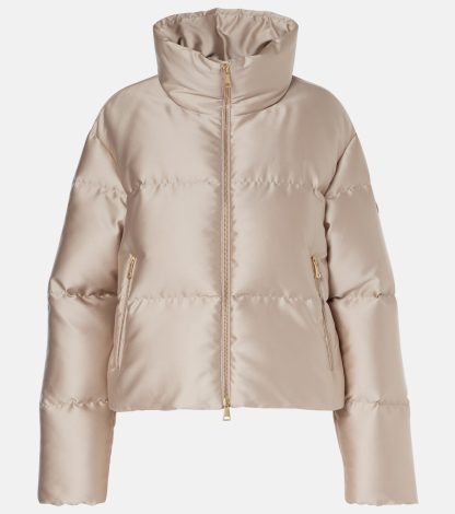 Hoogwaardige ontwerper Moncler Bonnelles gewatteerde donsjack in beige