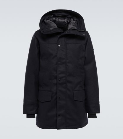 designer kopen Canada Goose Black Label Langford parka in zwart