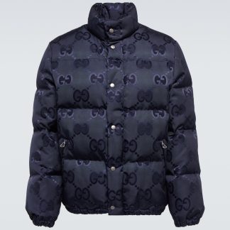 designer kopen Gucci Jumbo GG pufferjack in blauw