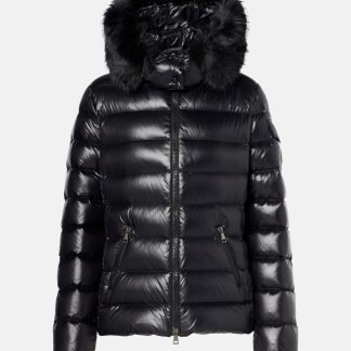 designer kopen Moncler Badyf donsjack met scheerlijn in zwart