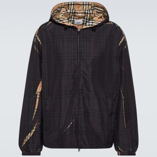 goedkope luxe Burberry Geruit jack in zwart