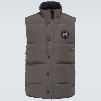 goedkope luxe Canada Goose Black Label Garson donsvest in grijs