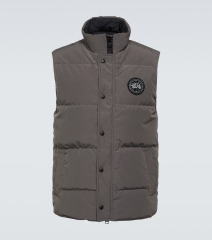 goedkope luxe Canada Goose Black Label Garson donsvest in grijs