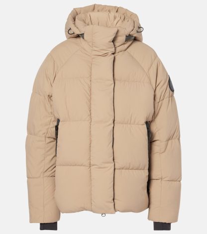 goedkope luxe Canada Goose Black Label Junction gewatteerde donsparka in beige