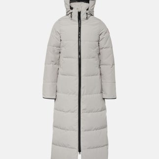 goedkope luxe Canada Goose Mystique doorgestikte donsparka in beige