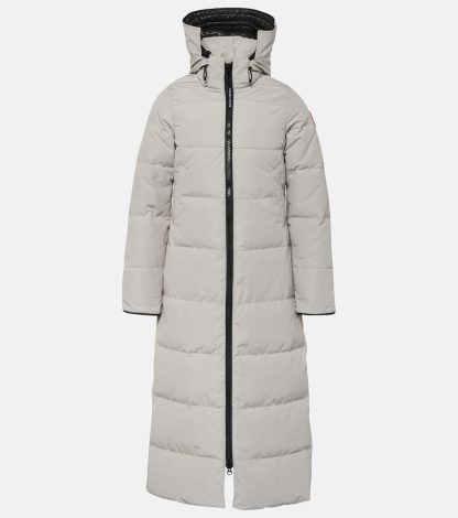 goedkope luxe Canada Goose Mystique doorgestikte donsparka in beige