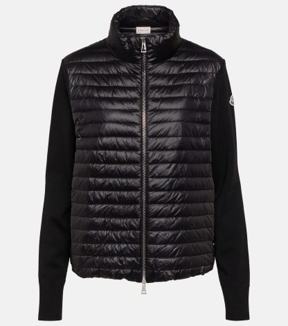 goedkope luxe Moncler Gewatteerd vest met dons in zwart