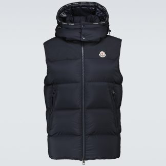 goedkope luxe Moncler Maben donzen gilet in blauw