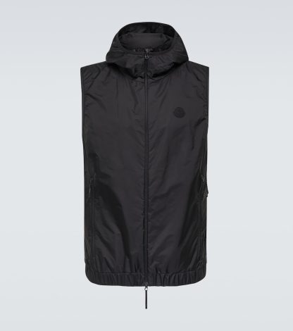 goedkope luxe Moncler Valesse vest in zwart