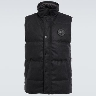 goedkope ontwerper Canada Goose Garson vest van wolmix in zwart