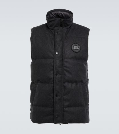 goedkope ontwerper Canada Goose Garson vest van wolmix in zwart