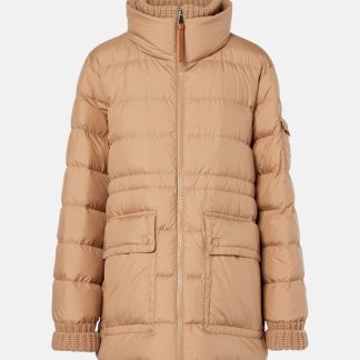 goedkope ontwerper Moncler Baux donsjack in bruin