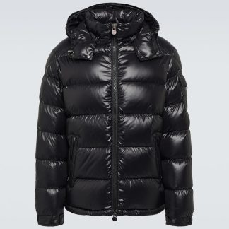 goedkope ontwerper Moncler Moncler Maya donsjack in zwart