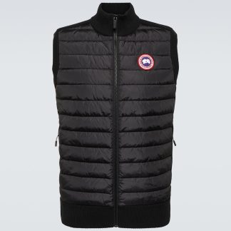 hete verkoop ontwerper Canada Goose HyBridge wollen vest met donspanelen in zwart