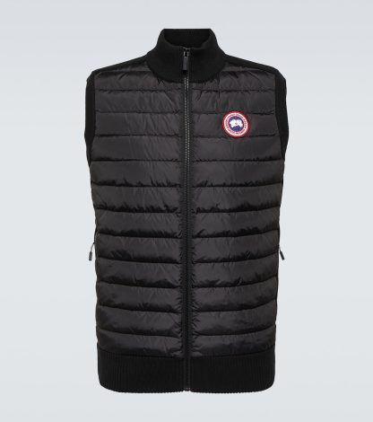 hete verkoop ontwerper Canada Goose HyBridge wollen vest met donspanelen in zwart