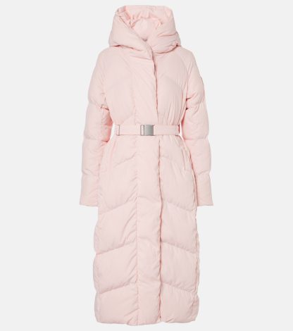 hete verkoop ontwerper Canada Goose Marlow donsjas met riem in roze