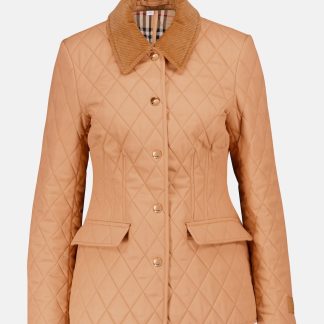 hete verkoopluxe Burberry Gewatteerd jack in beige