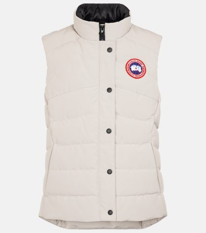 hete verkoopluxe Canada Goose Freestyle donsvest in grijs