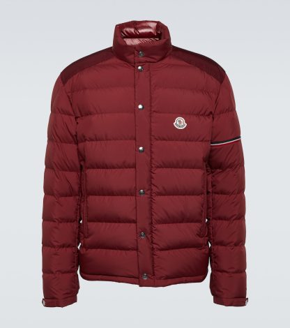 hete verkoopluxe Moncler Colomb gewatteerd donsjack in rood