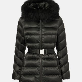 hete verkoopluxe Moncler Cupidone gewatteerd donsjack in zwart