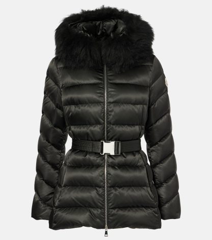 hete verkoopluxe Moncler Cupidone gewatteerd donsjack in zwart