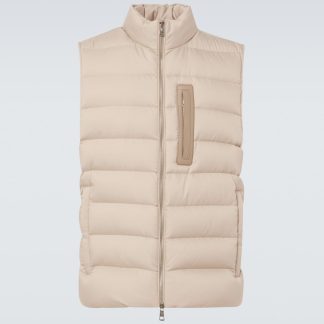 hete verkoopluxe Moncler Giaf donsvest in beige