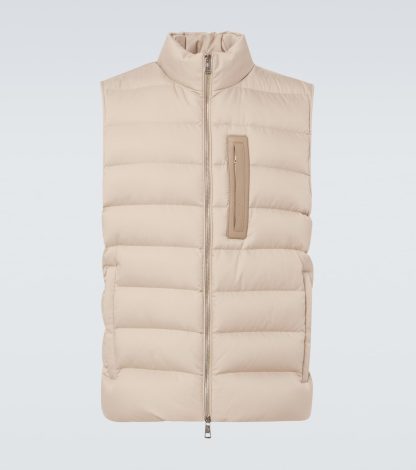 hete verkoopluxe Moncler Giaf donsvest in beige