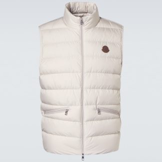 hete verkoopluxe Moncler Treompan donsvest in wit