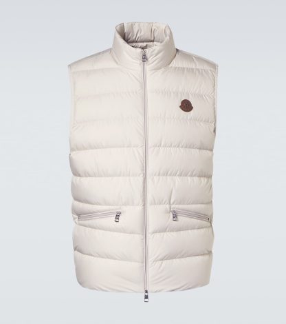 hete verkoopluxe Moncler Treompan donsvest in wit