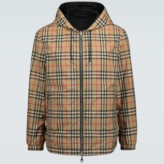 hoogwaardige luxe Burberry Omkeerbaar Burberry geruit jack in veelkleurig