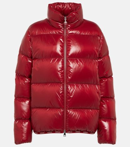 hoogwaardige luxe Moncler Abbadia donsjack in rood