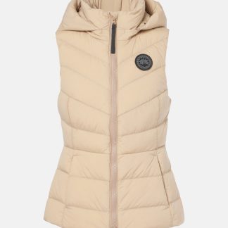 luxe groothandel Canada Goose Black Label Clair doorgestikt donsvest in beige