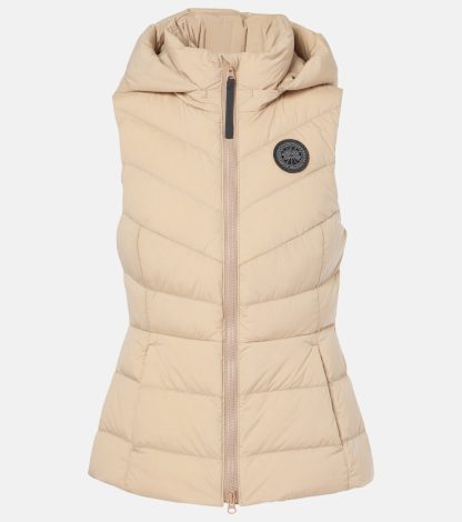 luxe groothandel Canada Goose Black Label Clair doorgestikt donsvest in beige