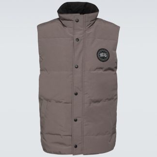 luxe groothandel Canada Goose Black Label Garson donsvest in grijs