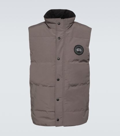 luxe groothandel Canada Goose Black Label Garson donsvest in grijs