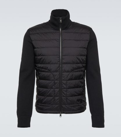 luxe groothandel Moncler Maglia vest van wolmix in zwart