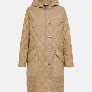 luxe kopen Burberry Gewatteerde parka in beige