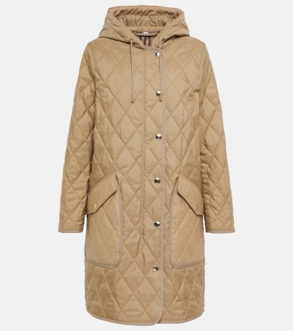 luxe kopen Burberry Gewatteerde parka in beige