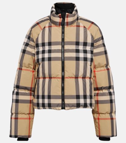 luxe kopen Burberry Vintage geruit donsjack in veelkleurig