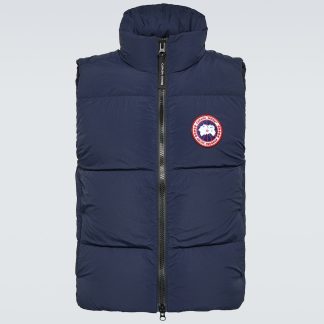 luxe kopen Canada Goose Lawrence pofvest in blauw