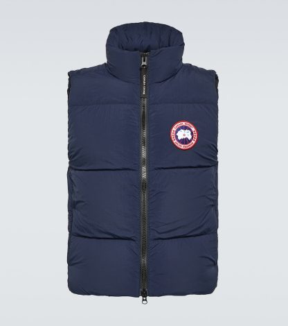 luxe kopen Canada Goose Lawrence pofvest in blauw