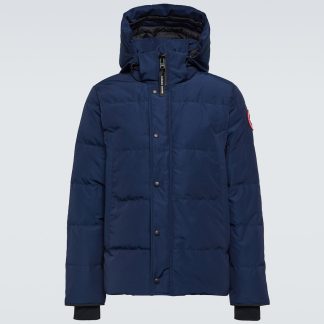 luxe kopen Canada Goose Wyndham donsparka in blauw