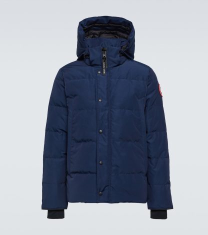 luxe kopen Canada Goose Wyndham donsparka in blauw