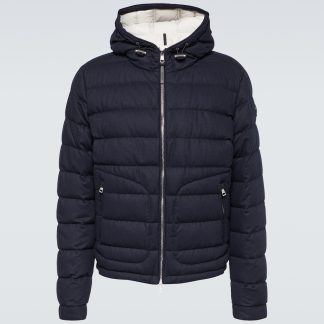 luxe kopen Moncler Redessau donsjack in blauw