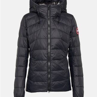 luxe replica Canada Goose Abbott donsjack met capuchon in zwart